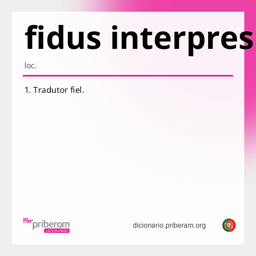 Significado de fidus interpres